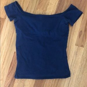 Blue fitted top